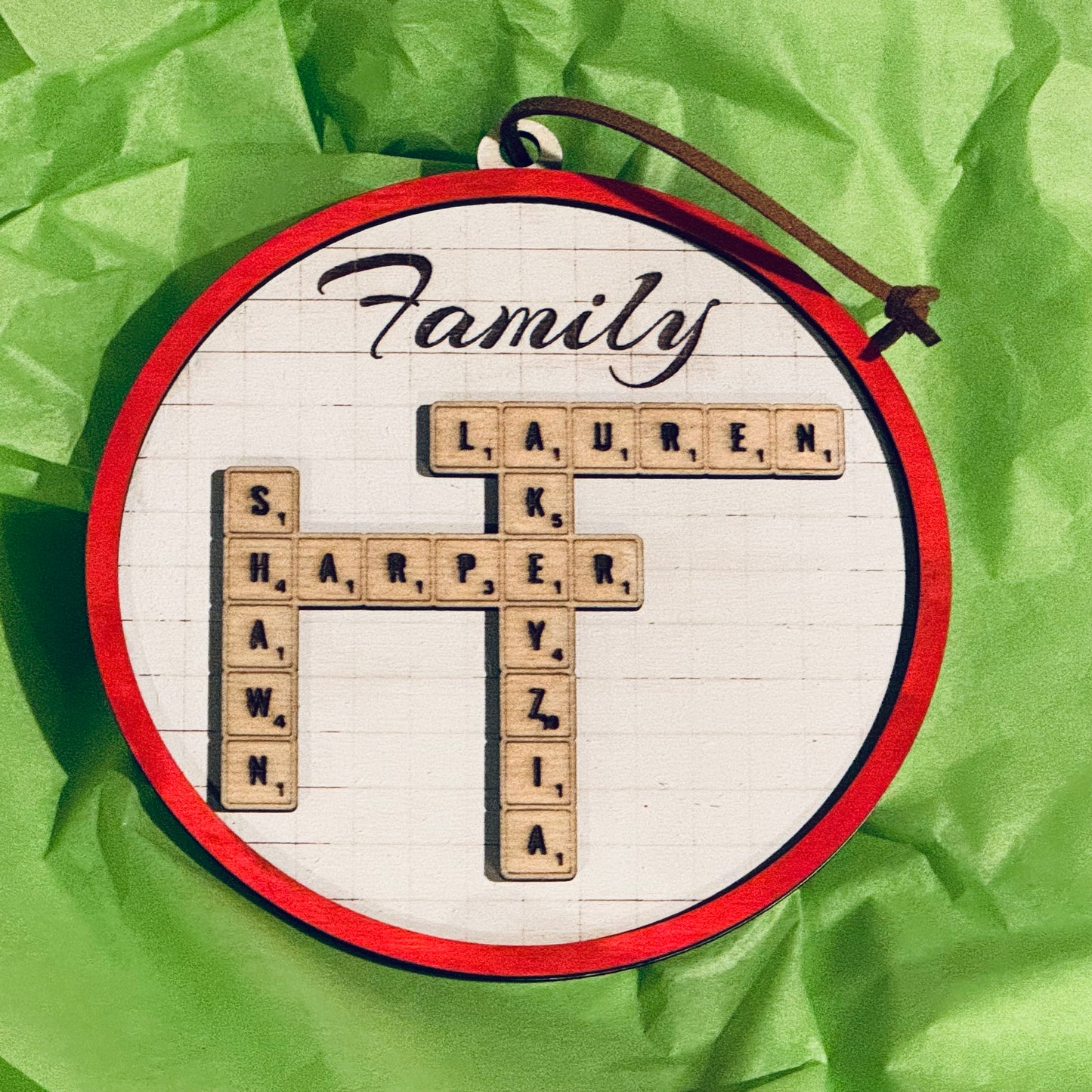 Scrabble Family Ornament