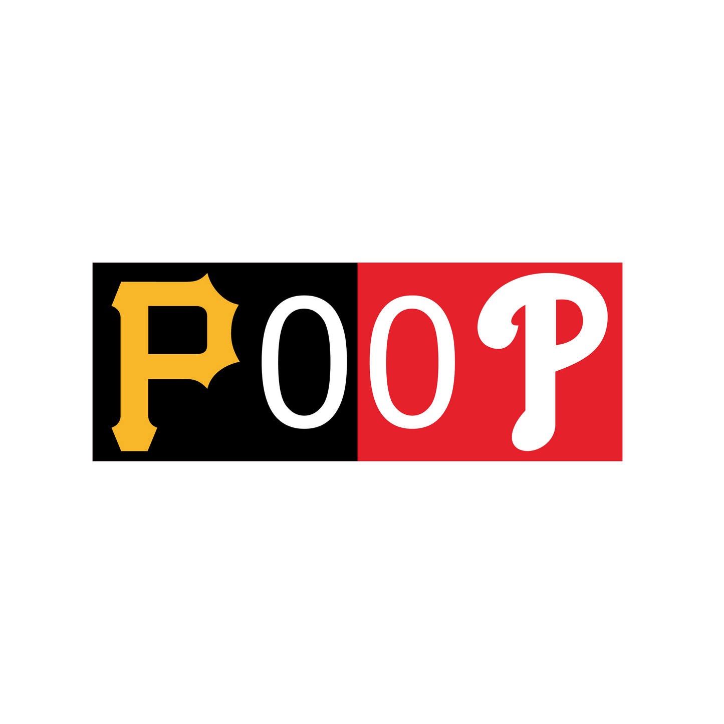 POOP Decal Approx 2" x 4"